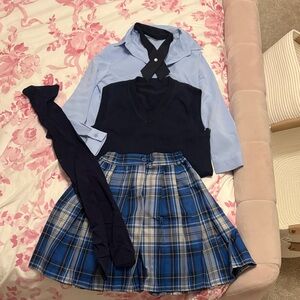 Blue Plaid Women's Skirt